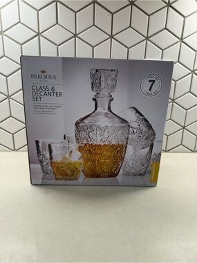 Precious Home Glass and Decanter 7 Piece Set
